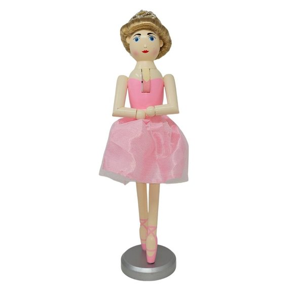 Pink Ballerina Dancer Dance 16" Wood Nutcracker, Christmas Gift - Picture 1 of 4